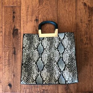 Newman Marcus Faux Snake Leather Bag